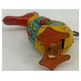 Vintage Wind-Up Tin Duck and Frog Toy Set with Original Box