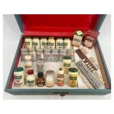 Vintage Caulk Dental Restoration Kit with Kadon and Syntrex Bottles in Case