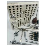 Vintage Dental Instruments and Tool Set with Storage Block