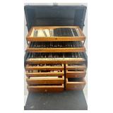 Vintage Dental Tool Chest with Assorted Instruments and Accessories
