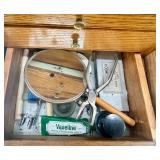 Vintage Dental Tool Chest with Assorted Instruments and Accessories