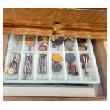 Vintage Dental Tool Chest with Assorted Instruments and Accessories