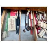 Vintage Dental Tool Chest with Assorted Instruments and Accessories