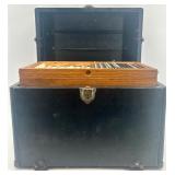 Vintage Dental Tool Chest with Assorted Instruments and Accessories