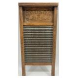 Set of 3 Vintage Wood and Metal Washboards Bust B & C and Baby Grand