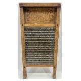 Set of 3 Vintage Wood and Metal Washboards Bust B & C and Baby Grand