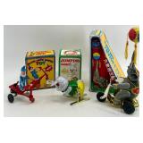 Set of 3 Vintage Tin Wind up Toys with original boxes