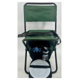 Set of 2 Folding Camping Chairs with Insulated Coolers and Picnic Accessories