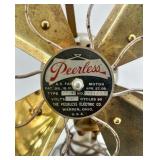 Peerless Electric Vintage Brass Blade Oscillating Fan