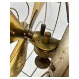 Peerless Electric Vintage Brass Blade Oscillating Fan