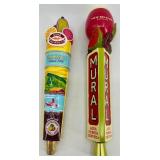 Pair of Decorative Beer Tap Handles - Kona Hanalei and New Belgium Mural
