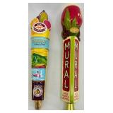 Pair of Decorative Beer Tap Handles - Kona Hanalei and New Belgium Mural
