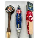 Collection of 3 Beer Tap Handles Including New Belgium and Olde English