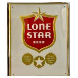 Set of 12 Lone Star Beer Embossed Metal Advertising Signs