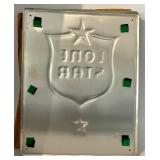 Set of 12 Lone Star Beer Embossed Metal Advertising Signs