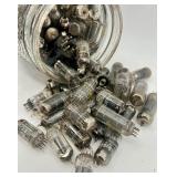 Collection of Vintage Vacuum Tubes in Glass Jar
