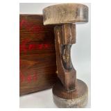 Vintage Wooden Toy Wagon with Handle