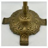 Vintage Brass Lyre-Shaped Adjustable Music Stand, Made in Taiwan