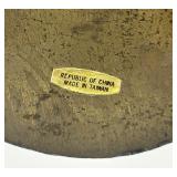 Vintage Brass Lyre-Shaped Adjustable Music Stand, Made in Taiwan