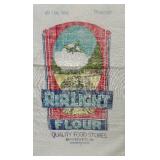 Pair of Vintage Flour Sack Cloth Bags EACO and Air Light 49 lb Advertising