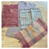 Set of 4 Woven Area Rugs Assorted Colors and Patterns