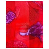 Red Hat Society Ladies Scarf Lot with Beaded Purse Accessory