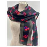 Red Hat Society Ladies Scarf Lot with Beaded Purse Accessory