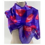 Red Hat Society Ladies Scarf Lot with Beaded Purse Accessory