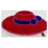 Red Hat Society Ladies Scarf Lot with Beaded Purse Accessory