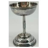 Collection of Vintage Silverplate Communion Pieces Including Chalice, Cruet, and Patens