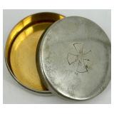 Collection of Vintage Silverplate Communion Pieces Including Chalice, Cruet, and Patens