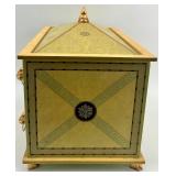 Decorative Chest with Gold Lion Pulls and Ornate Lid