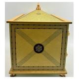 Decorative Chest with Gold Lion Pulls and Ornate Lid