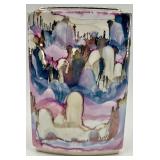 Hand-Painted Seltmann Weiden Western Germany Square Porcelain Vase