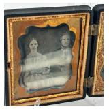 Collection of 4 Antique Daguerreotype Portrait Photographs in Ornate Cases