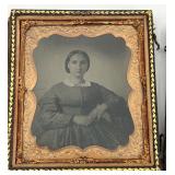Collection of 4 Antique Daguerreotype Portrait Photographs in Ornate Cases