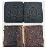 Collection of 4 Antique Daguerreotype Portrait Photographs in Ornate Cases