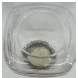 Vintage Clear Glass Storage Jar with Metal Lid