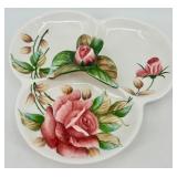 Floral Home Decor Collection with Floral Tray, Ceramic Dishs, and Planters