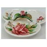 Floral Home Decor Collection with Floral Tray, Ceramic Dishs, and Planters
