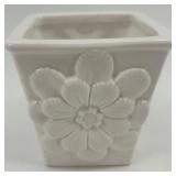 Floral Home Decor Collection with Floral Tray, Ceramic Dishs, and Planters