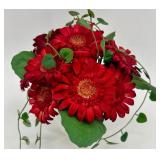 Floral Home Decor Collection with Floral Tray, Ceramic Dishs, and Planters