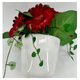 Floral Home Decor Collection with Floral Tray, Ceramic Dishs, and Planters