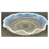 Set of Vintage Hobnail Opalescent Glass Bowls, Divided Dishes, and Candle Holders
