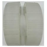 Vintage Glass Floral Tableware Set with Square Holders, Curved Bands, and Rectangular Trays