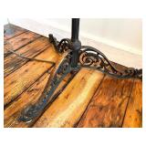 Antique Ornate Metal Funeral Fan with Decorative Frame and Parts