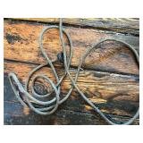 Antique Ornate Metal Funeral Fan with Decorative Frame and Parts