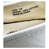 Walk With Me by Coldwater Creek Ladybug Espadrille Shoes, Size 7M, Ivory