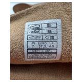 2 Pairs of Slouch Boots Size US 7 - Tan Faux Suede and Black Faux Leather with Fleece Lining