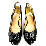 Cole Haan Black Patent Leather High Heel Shoes, Size 9 AA Set of 2 Pairs